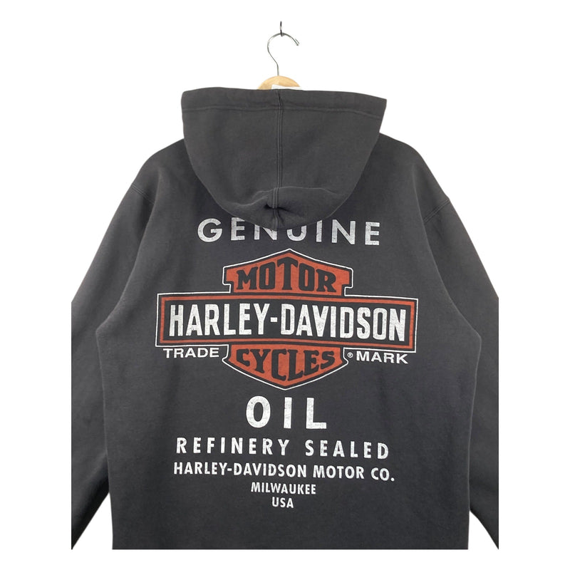 Vintage Harley Davidson Bar & Shield Oil Hoodie