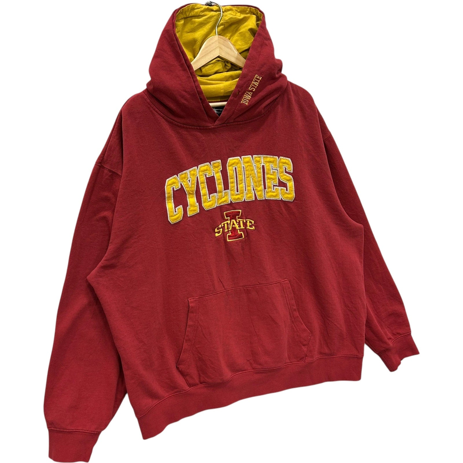 Vintage Iowa State University Cyclones Patch Spellout Hoodie