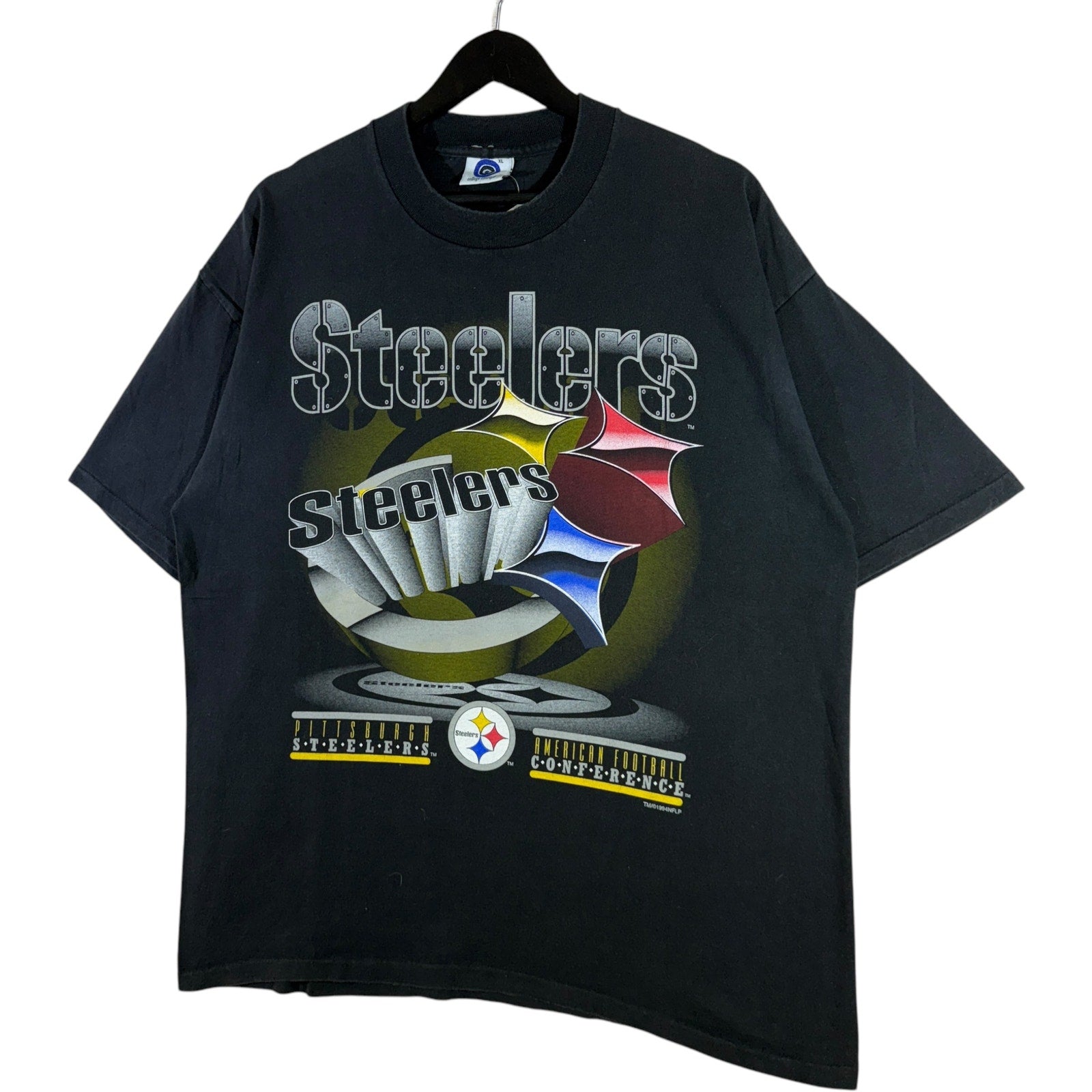 Vintage Pittsburgh Steelers Big Team Logo NFL Tee