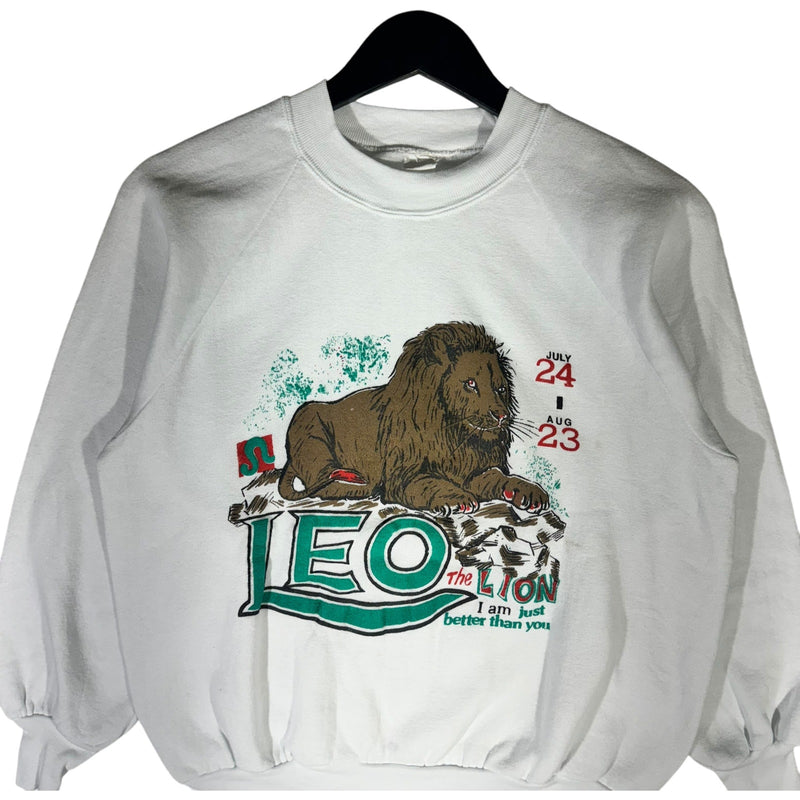 Vintage Leo Zodiac Sign Crewneck 90s