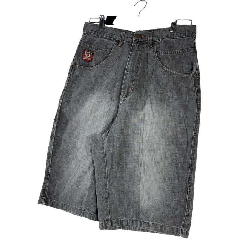 Y2K Three-J Faded Denim Shorts 32x13