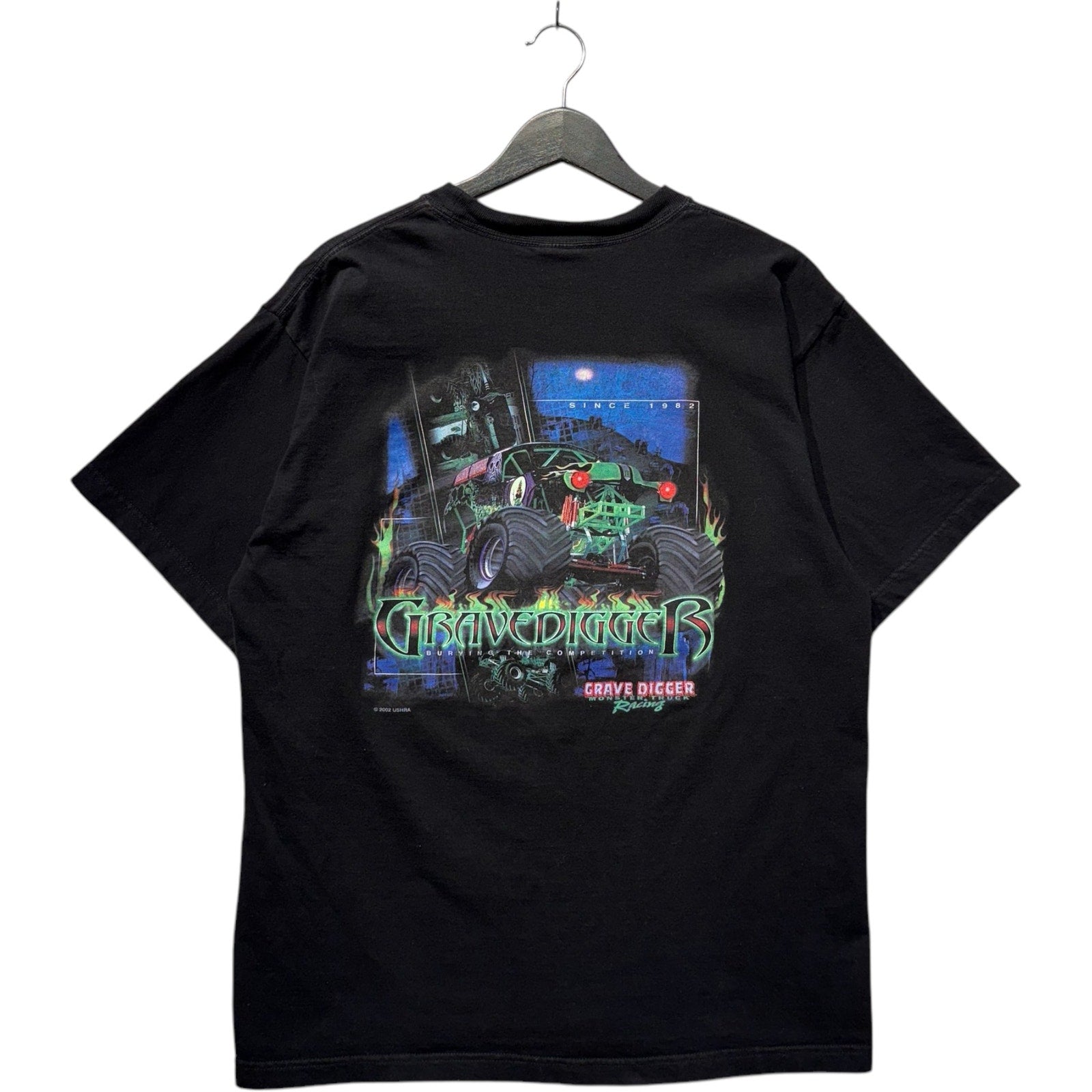 Vintage Gravedigger Monster Truck Double Sided Racing Tee