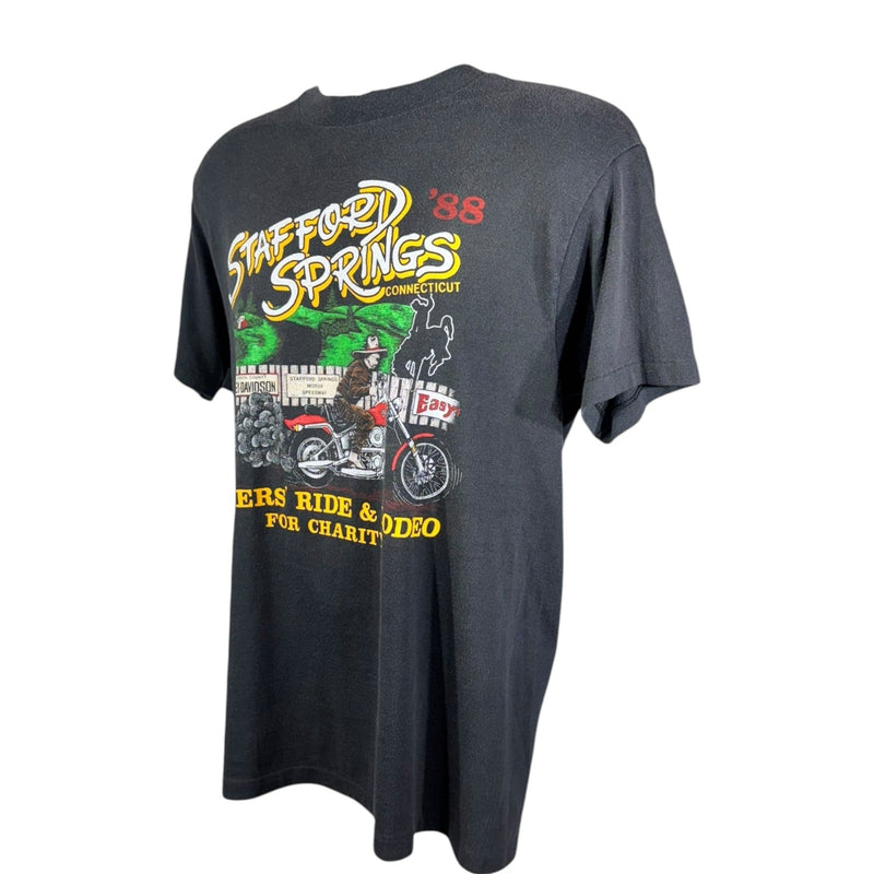 Vintage Stafford Springs Connecticut Bikers Ride Tee '88