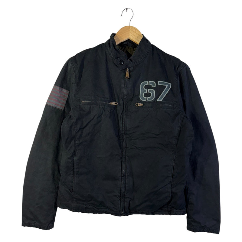 Vintage Polo Ralph Lauren 67 Patch Denim Moto Jacket