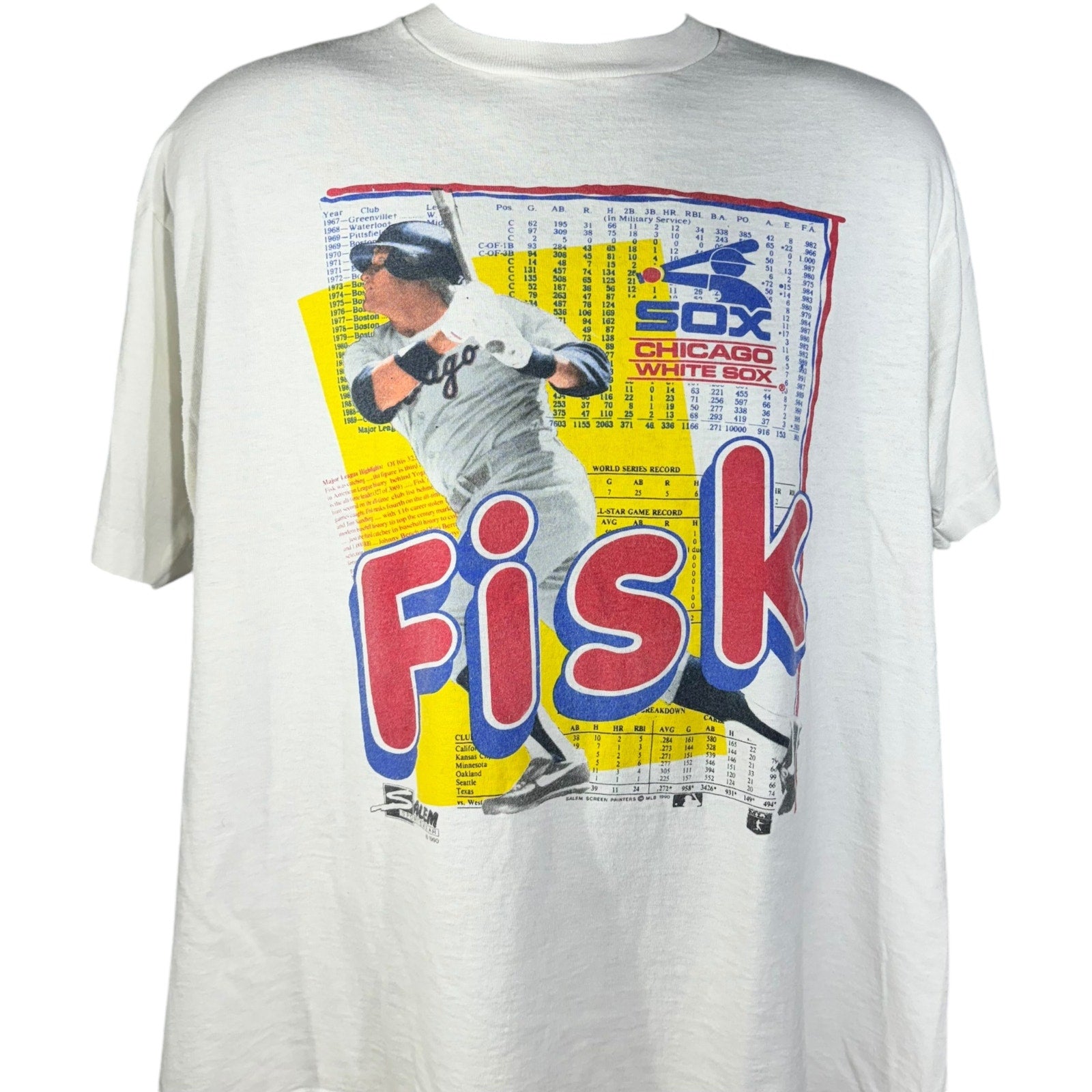 Vintage MLB Chicago White Sox Carlton Fisk Tee 1990