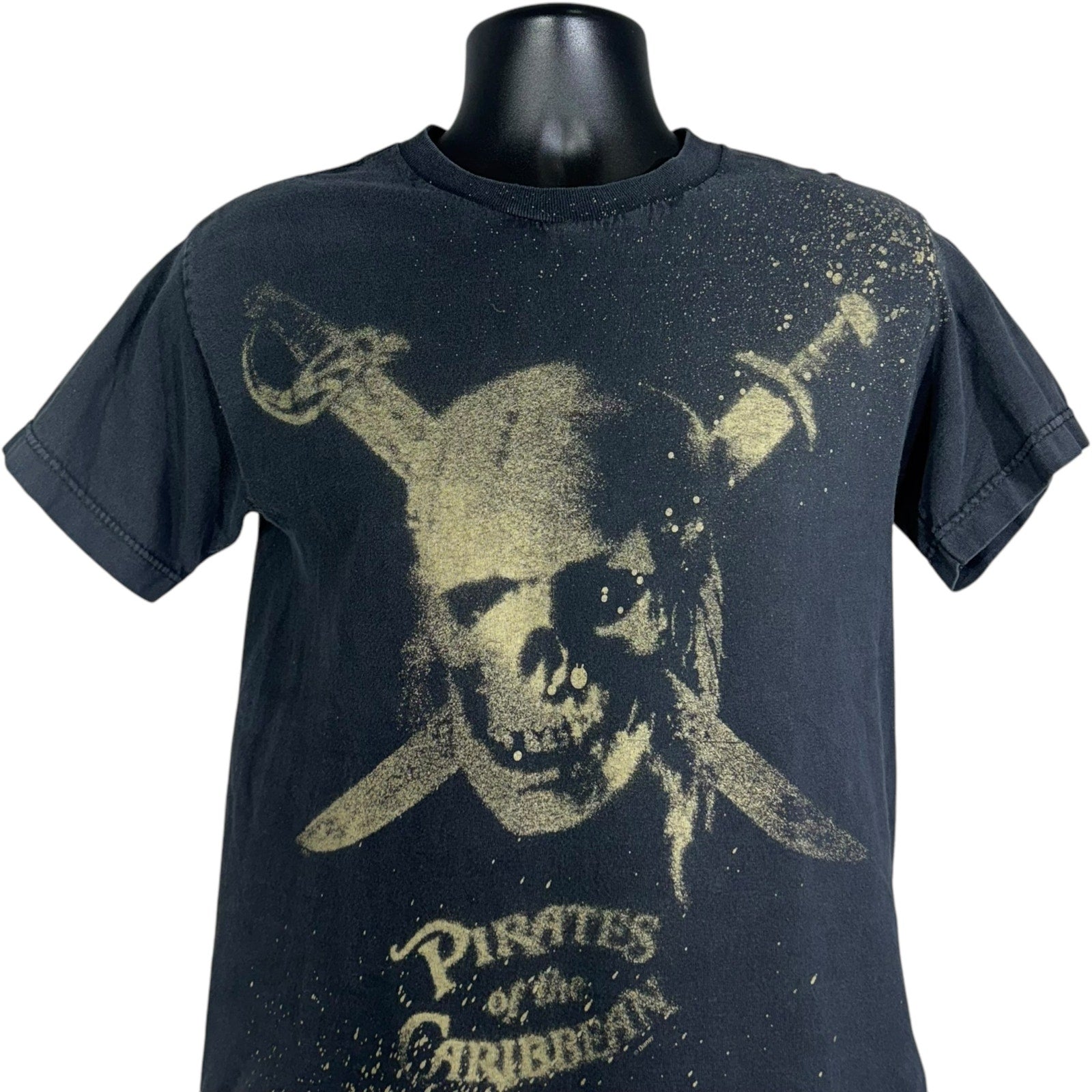 Vintage Disney Pirates Of The Caribbean Bleached Graphic Tee