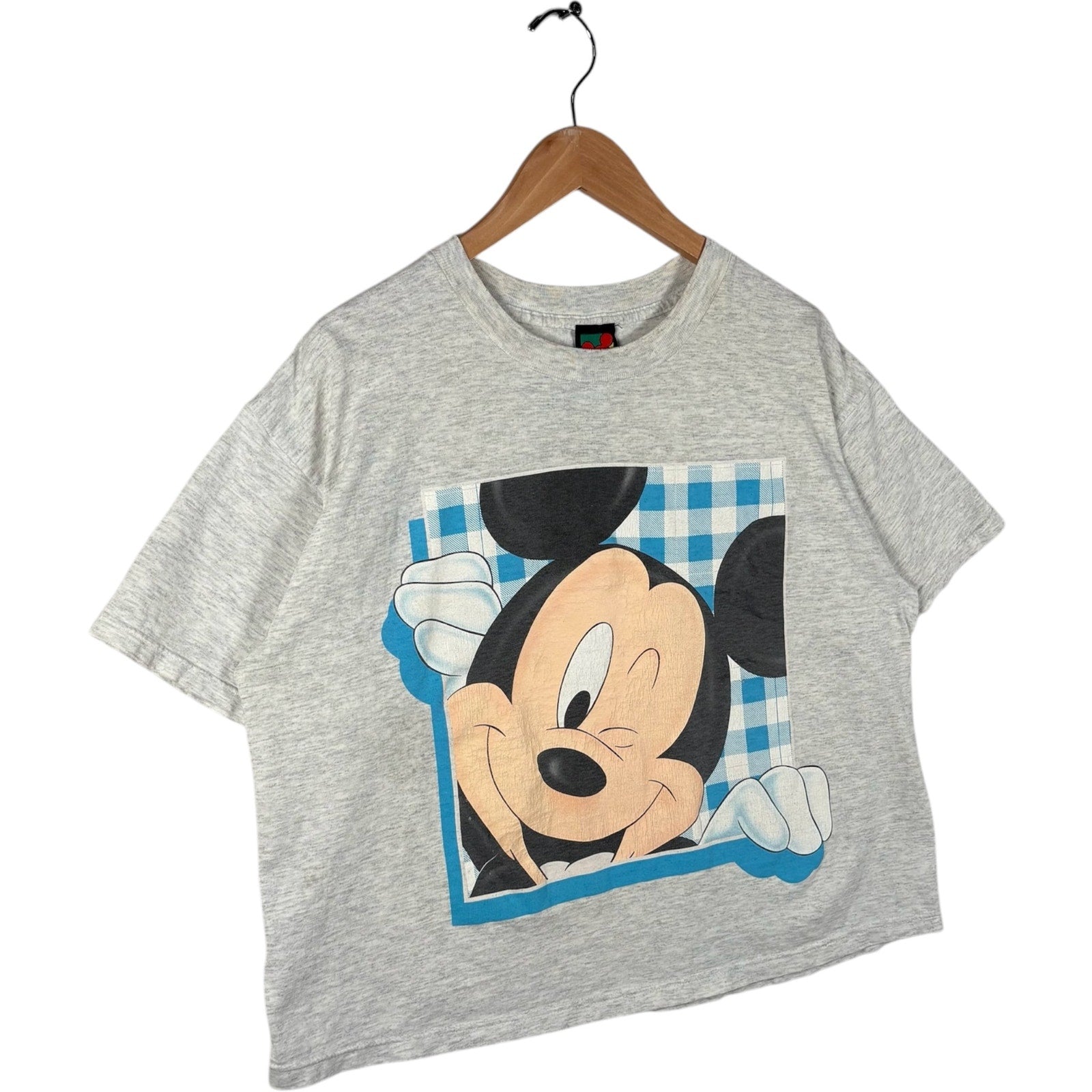 Vintage Mickey Mouse Peeking Through Cropped Tee