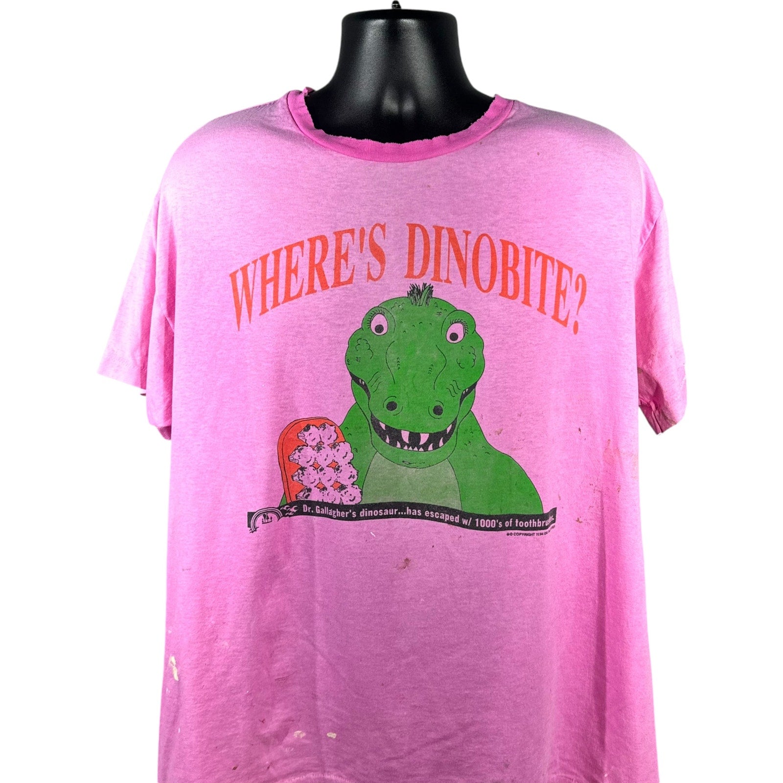 Vintage "Where's Dinobite?" Dr. Gallagher Dino Tee