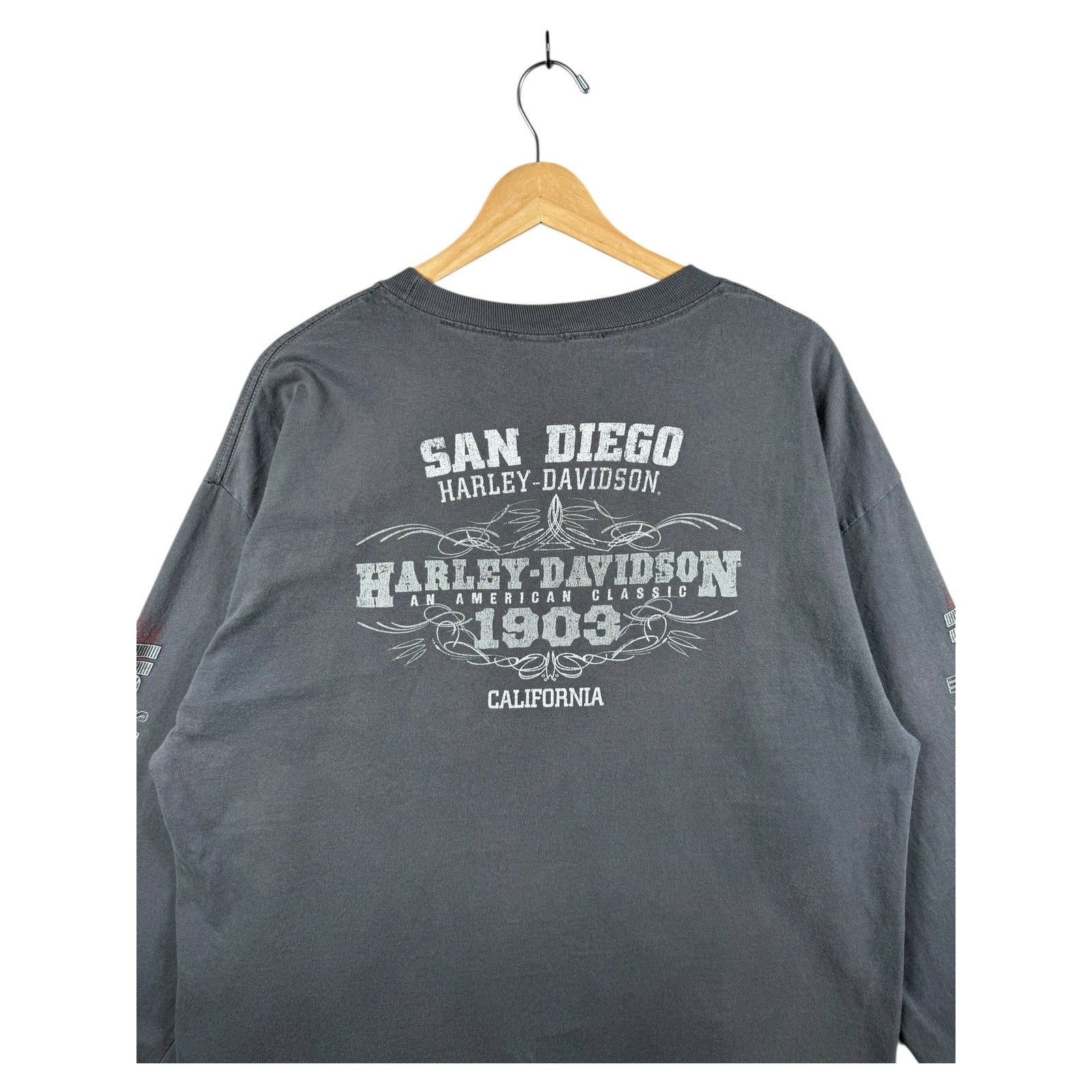 Vintage Harley Davidson San Diego California Long Sleeve T Shirt