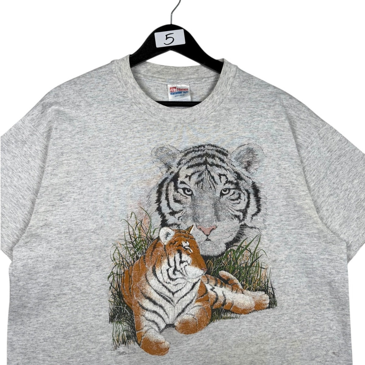 Vintage Tiger and Cub Wildlife Graphic T-Shirt