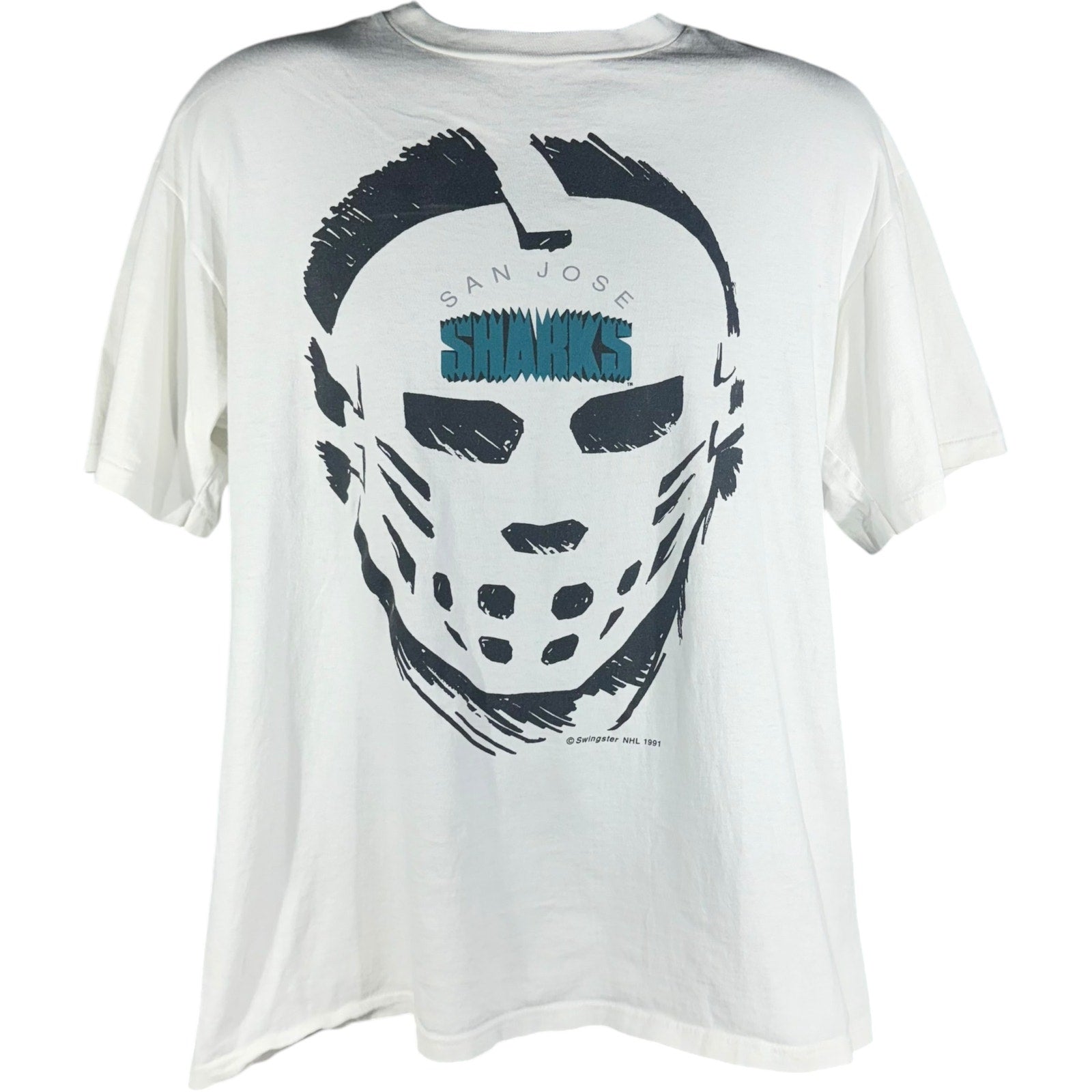 Vintage San Jose Sharks Jason Mask Tee 1991