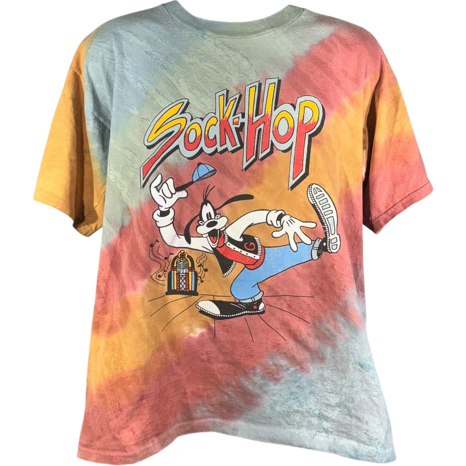 Vintage Disney Goofy Sock-Hop Tie Dye Tee