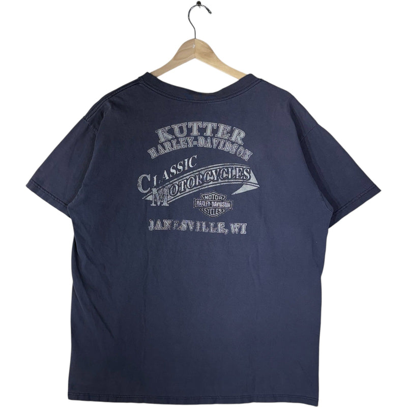 Vintage Harley Davidson Classic Motorcycles Pocket Tee