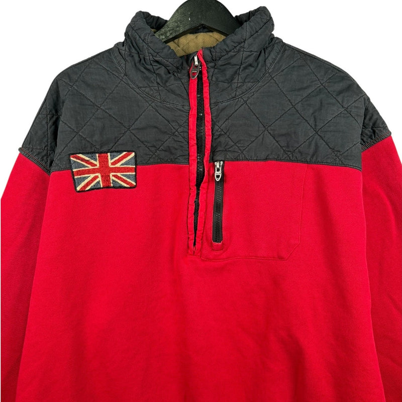 Vintage Polo Ralph Lauren Quilted Half Zip Pullover Sweatshirt