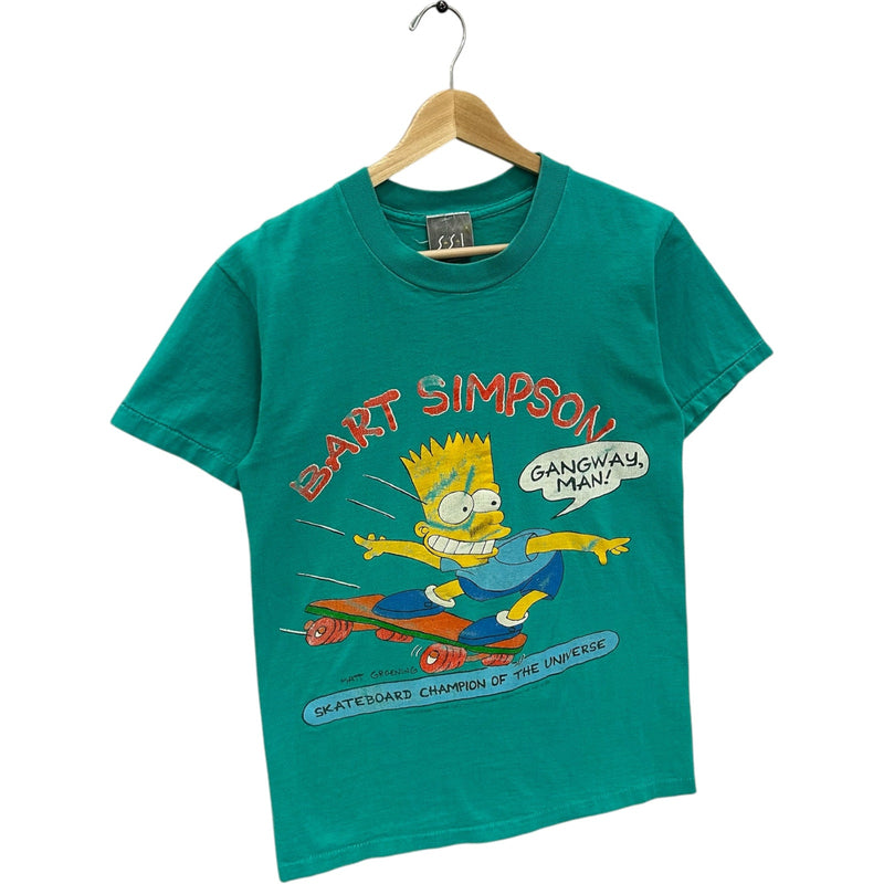 Vintage Bart Simpson Skateboard Champion Of The Universe Tee