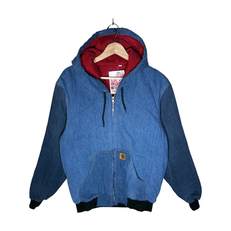 Vintage Carhartt Zip Up Sweater Denim Hoodie