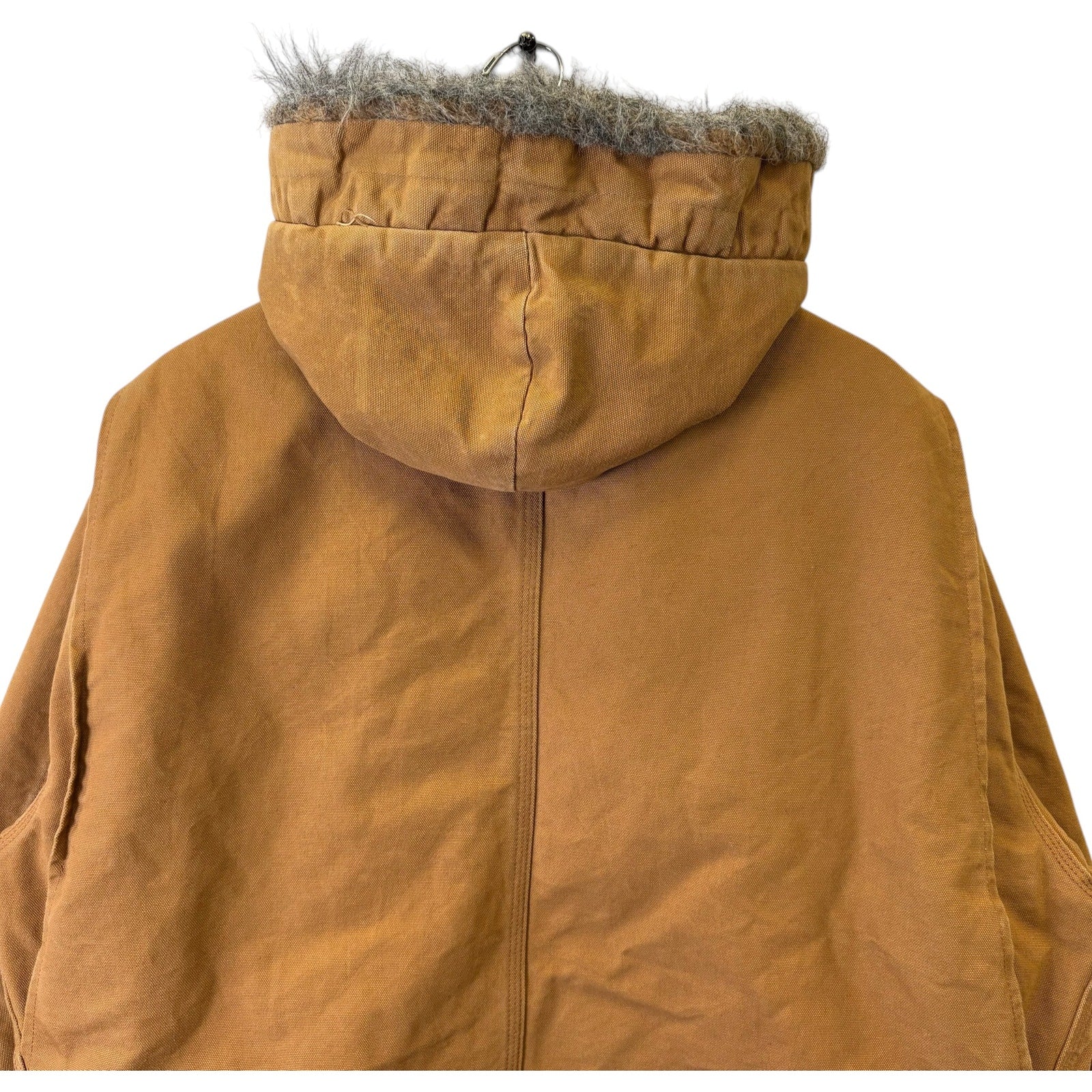 Vintage Carhartt CO3 Full Zip Fur Hood Workwear Jacket