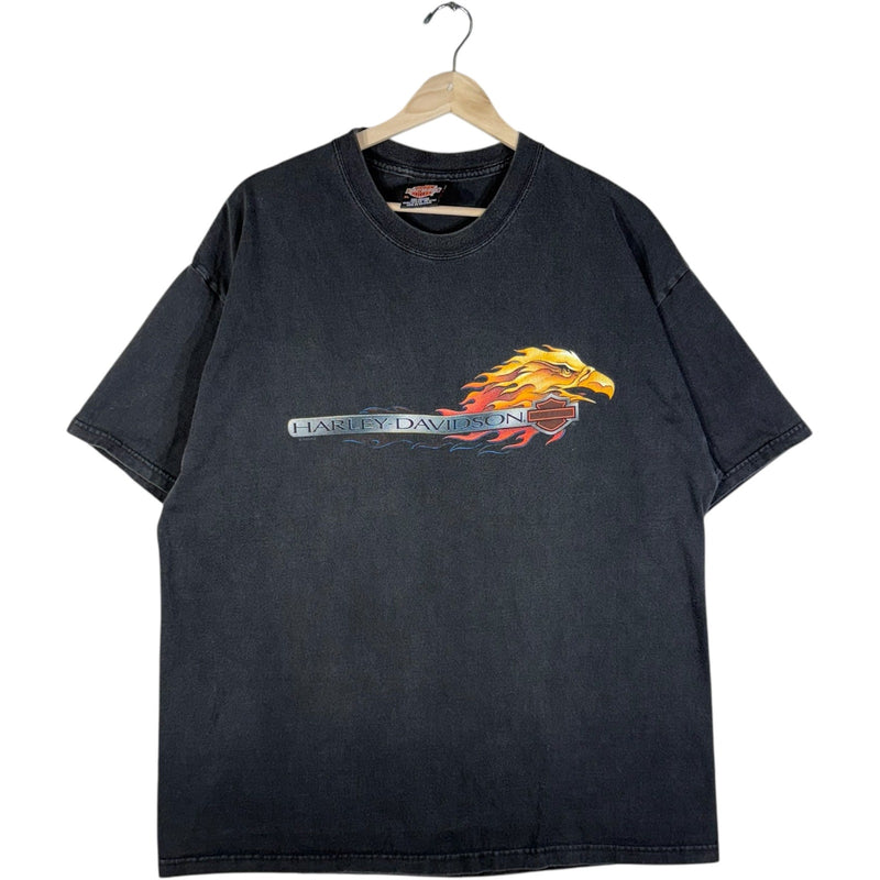 Vintage Harley Davidson Flaming Bald Eagle Tee