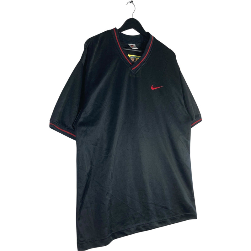Vintage Nike Swoosh V Neck Jersey Large