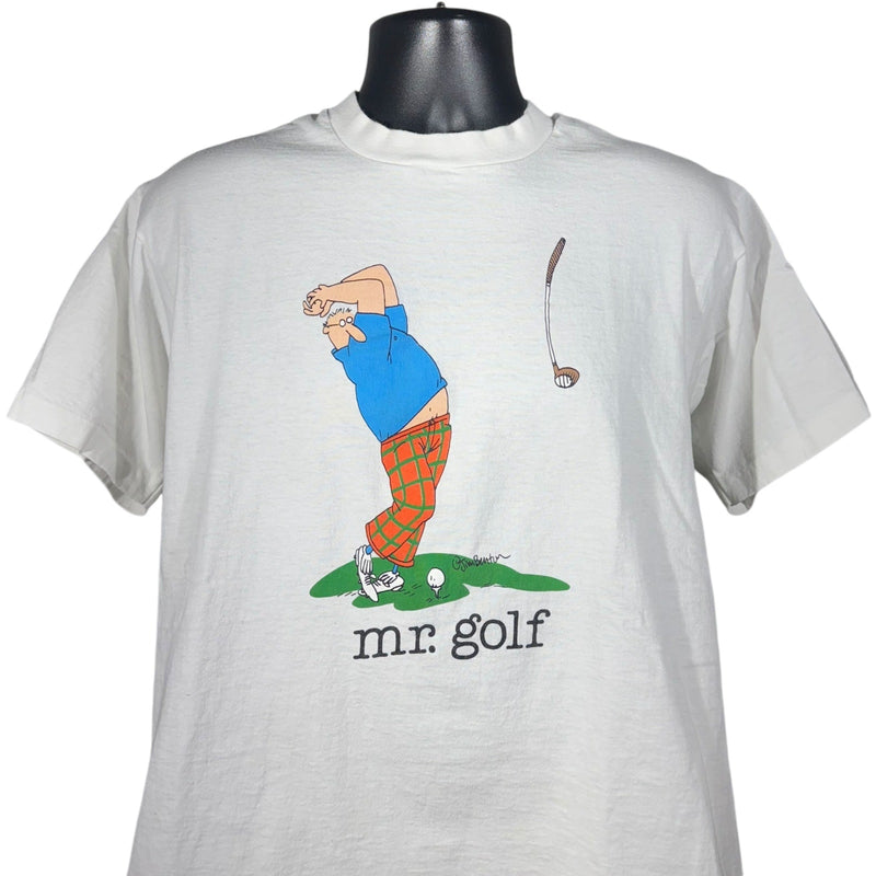 Vintage "Mr. Golf" Comic Art Humour Tee 90s