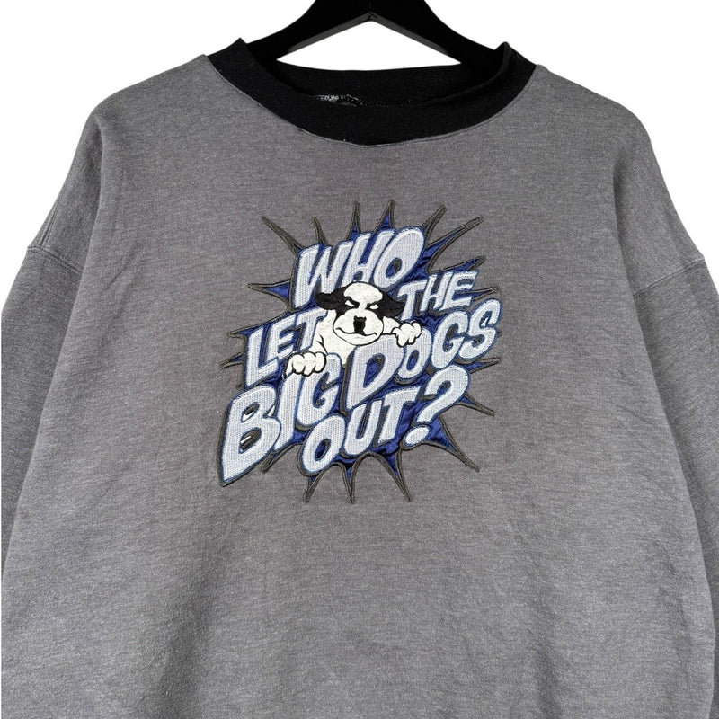 Vintage Who Let The Big Dogs Out Graphic Crewneck
