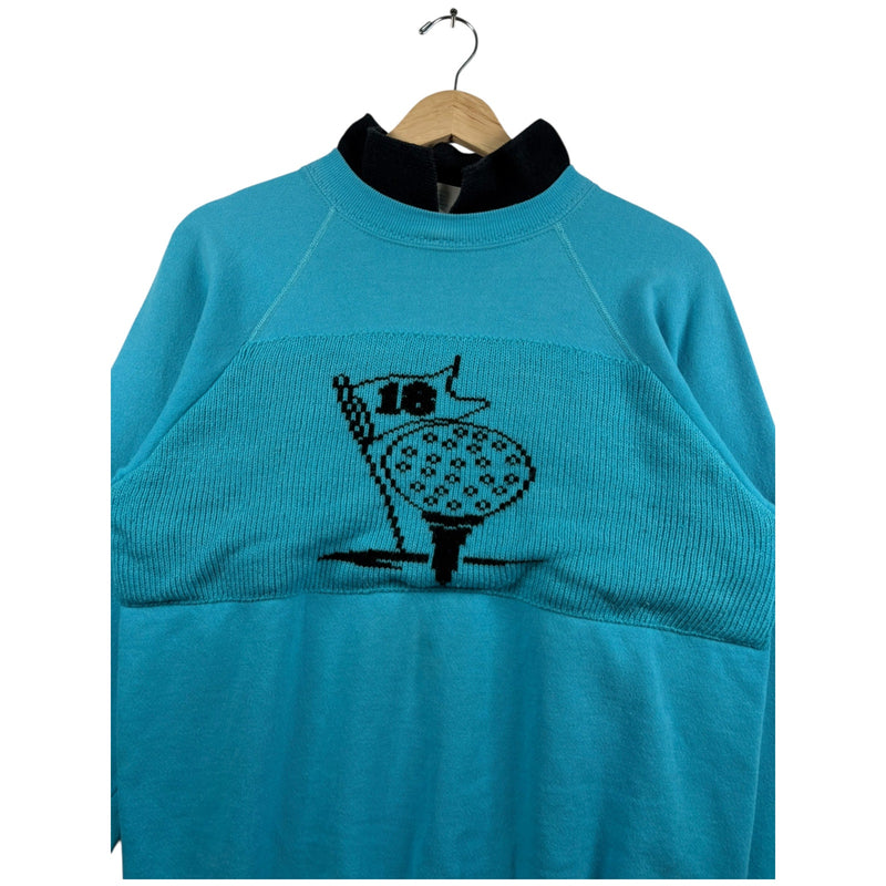 Vintage Golf Number 18 Ribbed Knit Crewneck