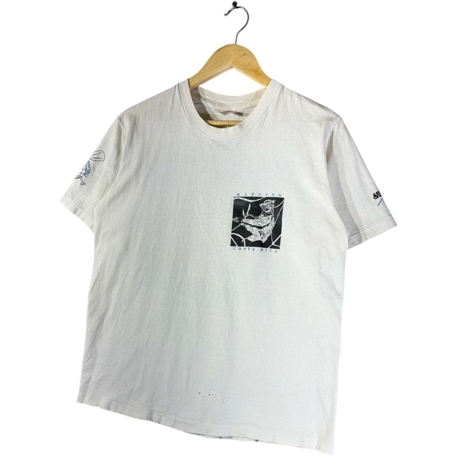 Vintage Rafting Costa Rica Sloth Graphic T-Shirt