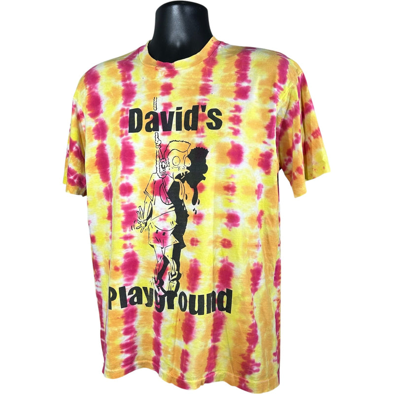 Vintage David's Playground Tie Dye Graphic Tee 90s