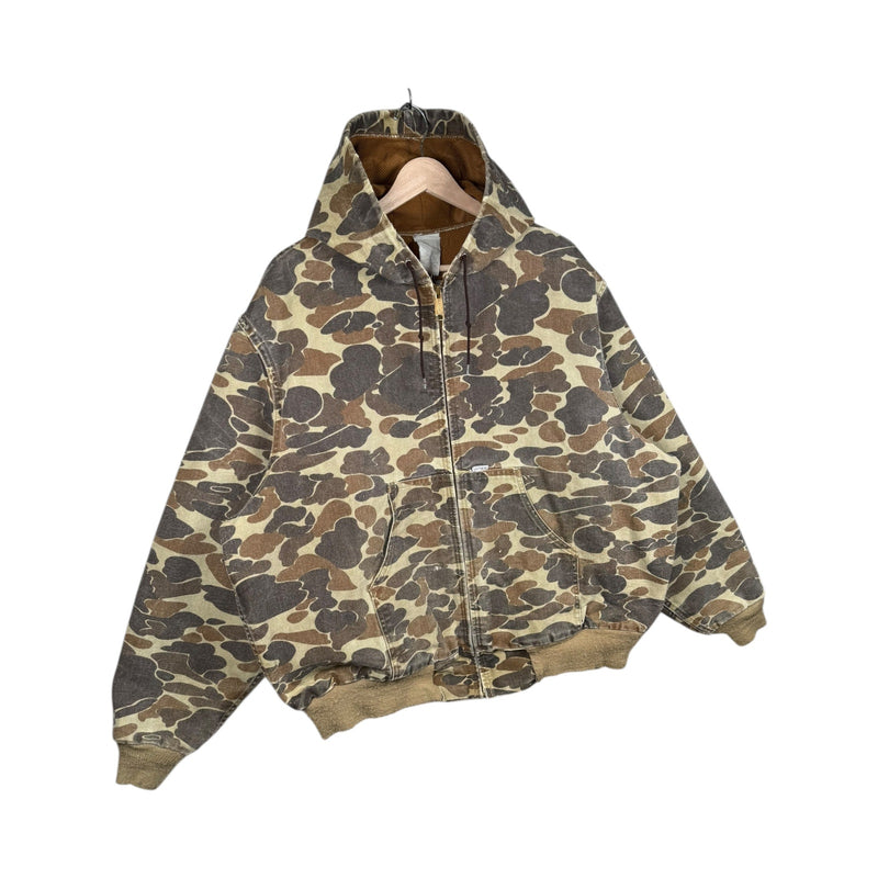 Vintage Carhartt Camo Thermal Lined Full Zip Hoodie