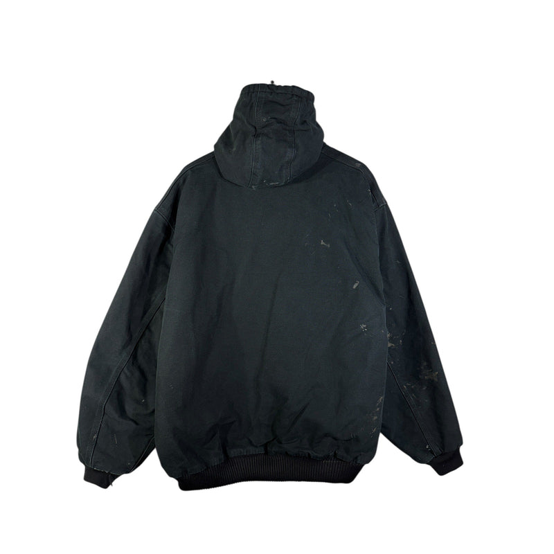 Vintage Carhartt Canvas Hooded Full Zip Workwear Jacket