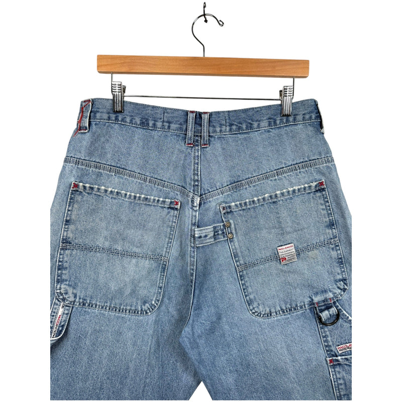 Vintage Straight Leg Cotton Bermuda Denim Shorts 34
