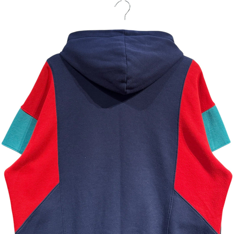 Vintage Nike Mini Swoosh Logo Colorblock Hoodie 80s