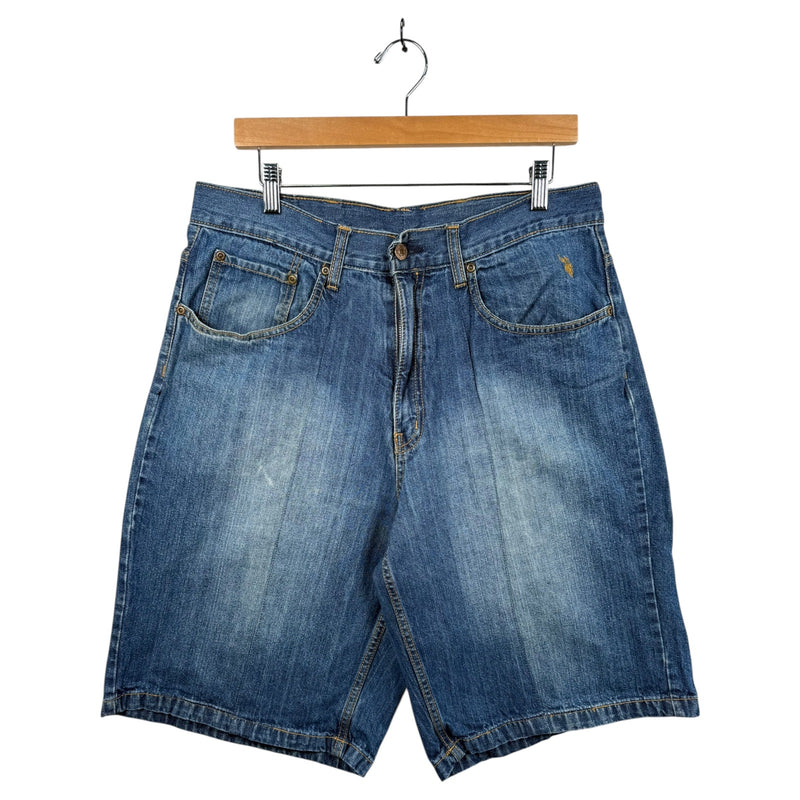 Vintage Straight Leg Bermuda Jean Denim Shorts 35