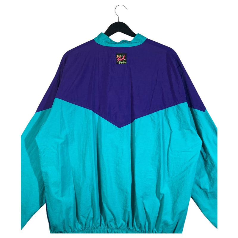Vintage Interplanetary Body Car Colorblock Windbreaker