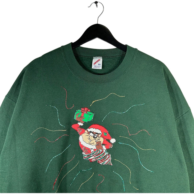 Vintage Looney Tunes Tasmanian Devil Christmas Crewneck 90s