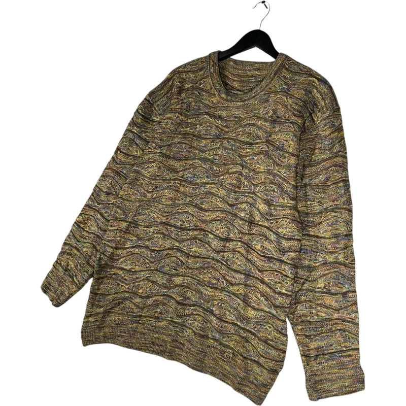 Vintage 3D Knit Textured Pullover Sweater