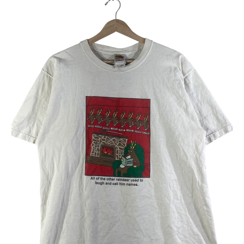 Vintage Funny Reindeer Christmas Graphic T-Shirt