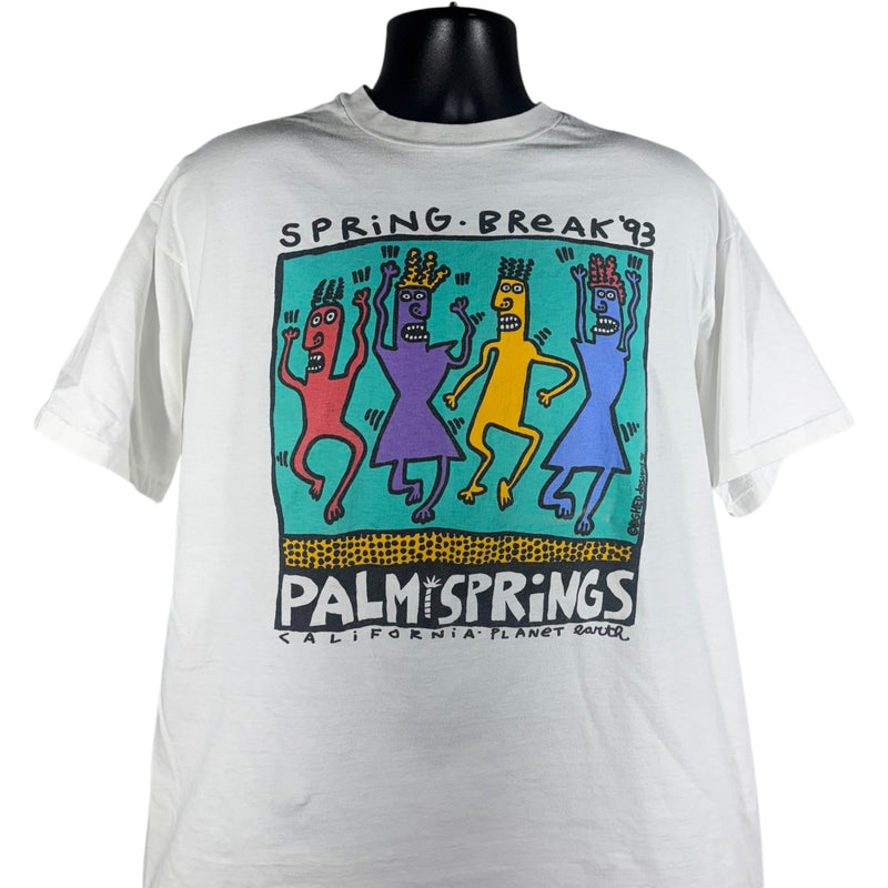 Vintage Spring Break Palm Springs Art Tee 1993