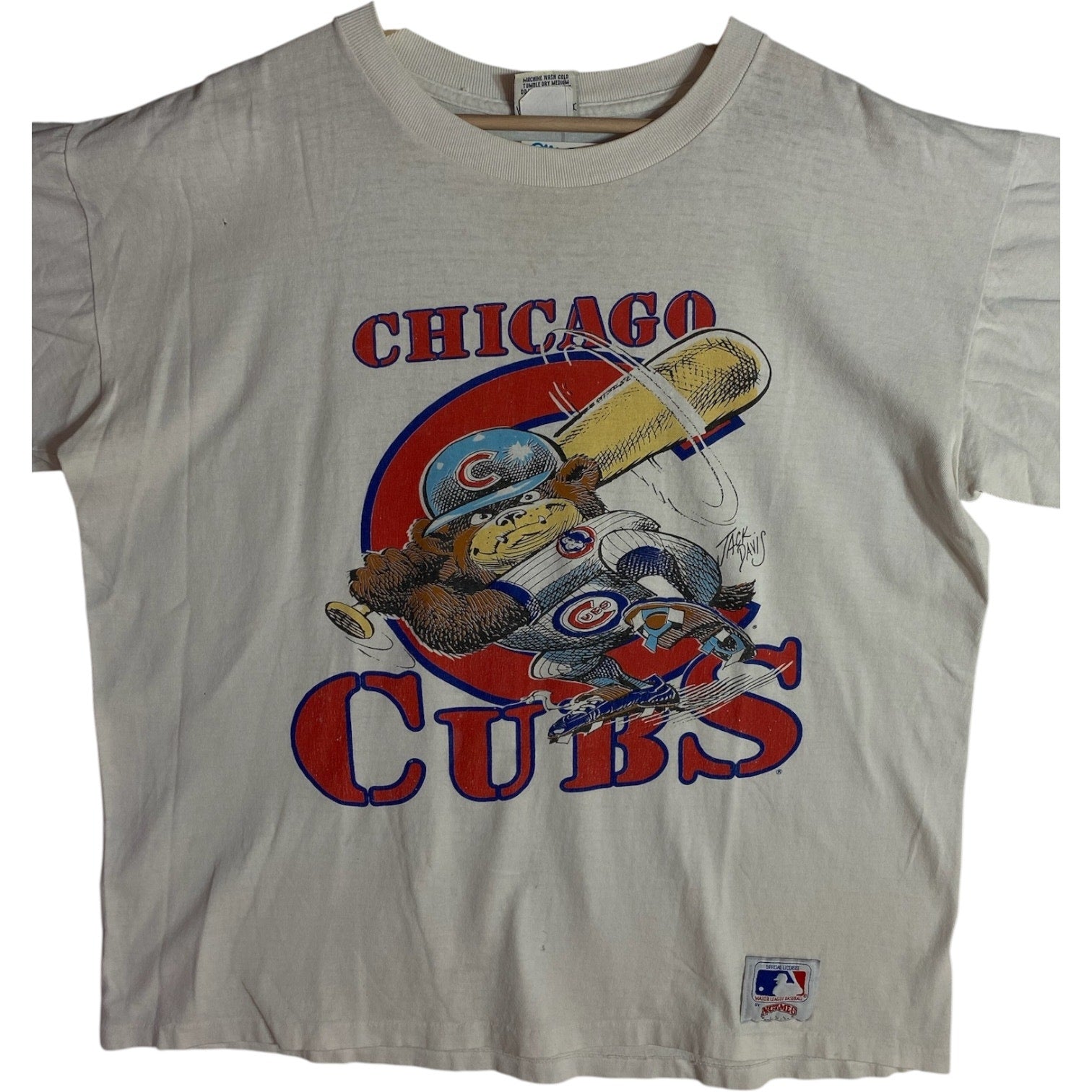 Vintage Chicago Cubs Cartoon Bear MLB T-Shirt