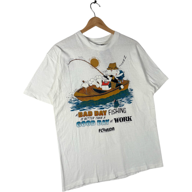 Vintage Florida Fishing Cartoon Humor Tee