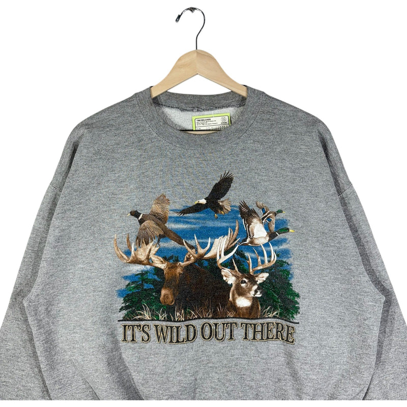 Vintage It's Wild Out There Wilderness Nature Crewneck