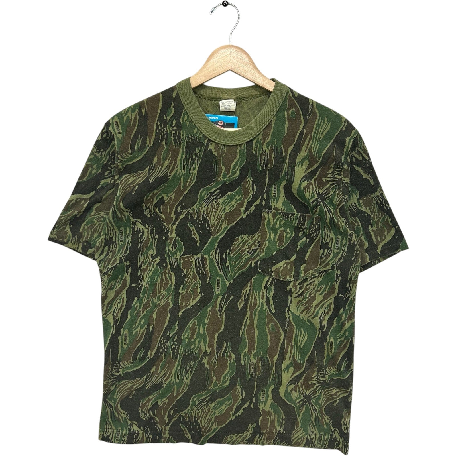 Vintage Camo Print Pocket Tee