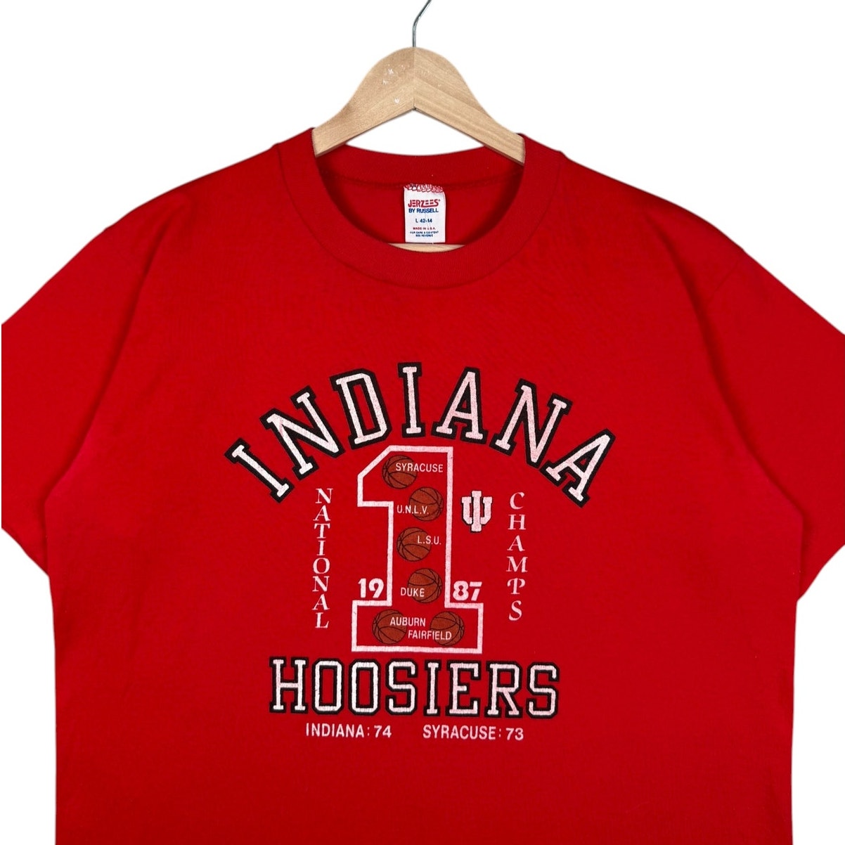 Vintage Indiana Hoosiers 1987 NCAA Basketball T-Shirt