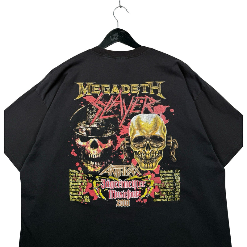Vintage Megadeth Slayer Jägermeister Music Tour T-Shirt 2010