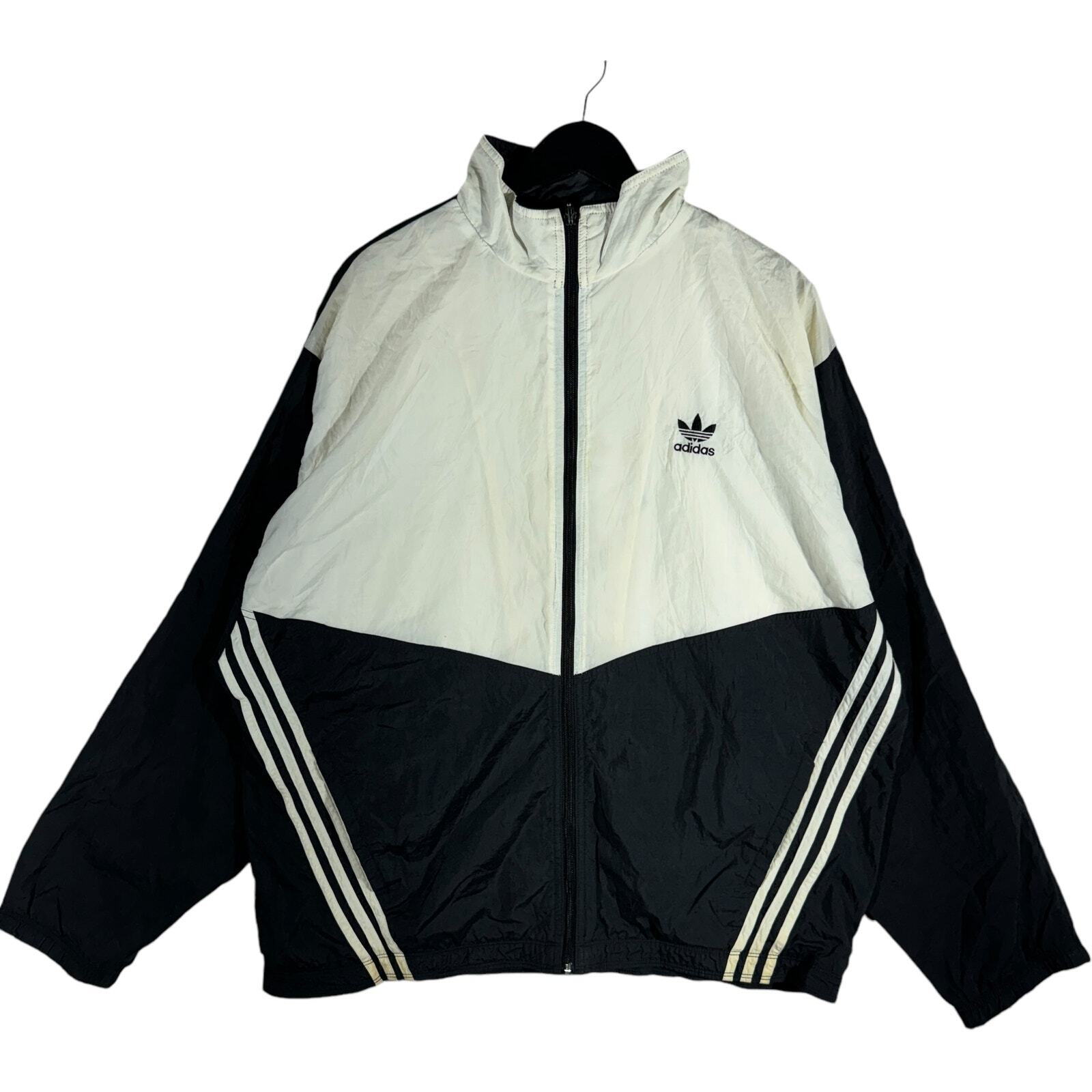 Vintage Adidas Striped Full Zip Windbreaker