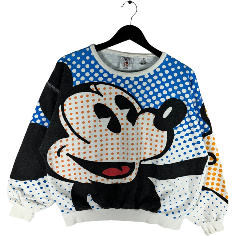 Vintage Woman's Disney Polka Dot Mickey Crewneck