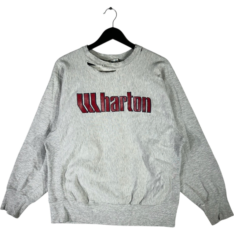 Vintage Champion Reverse Weave Wharton School of Business Crewneck