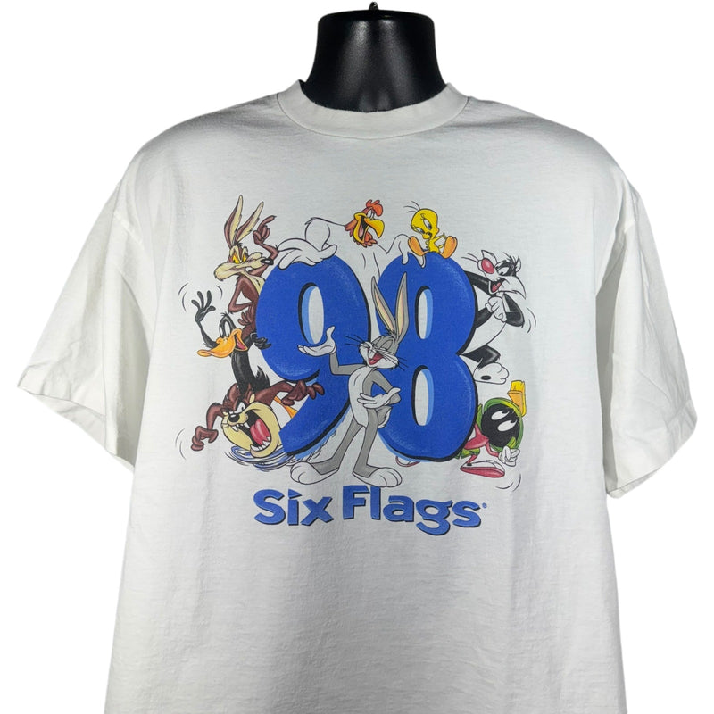 Vintage Looney Tunes Characters Six Flags Tee 1998