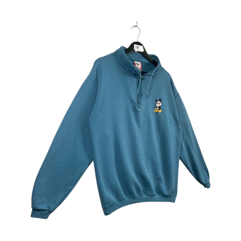 Vintage Disney Mickey Mouse Half Zip Hoodie