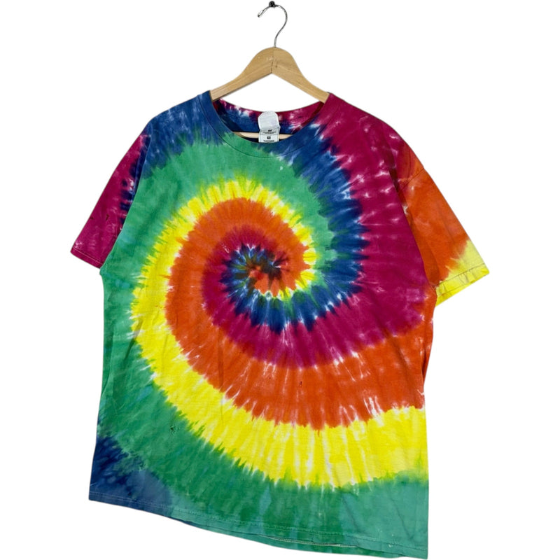 Vintage Multicolor Tie-Dye Spiral Tee